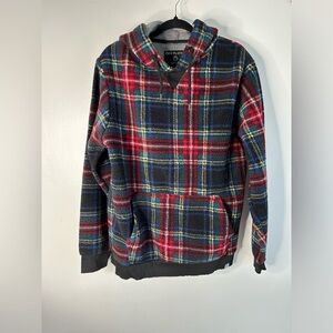 Free planet fleece plaid flannel hoodie